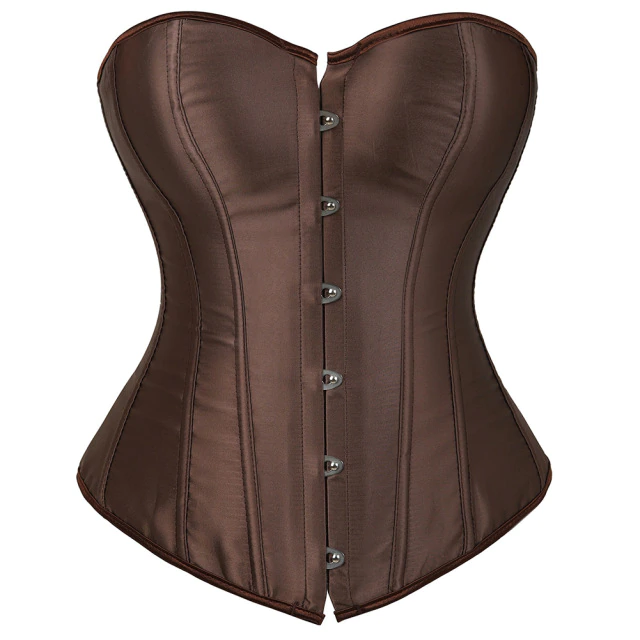 Corset sexy fermeture agrafes Or