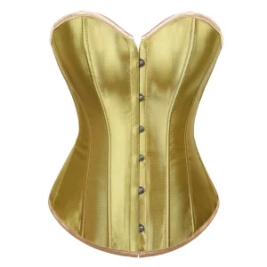 Corset sexy fermeture agrafes Or