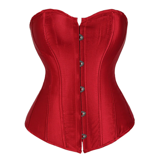 Corset sexy fermeture agrafes Rose
