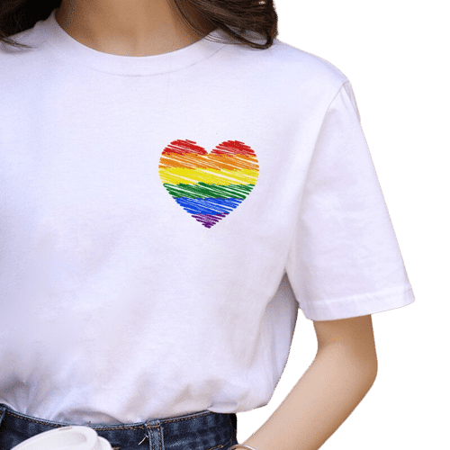 Tee-shirt queer power blanc