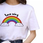 Tee-shirt love wins blanc