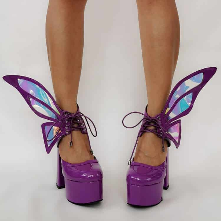 Sandales travesti papillon: Chaussures pour festivals ou soirées