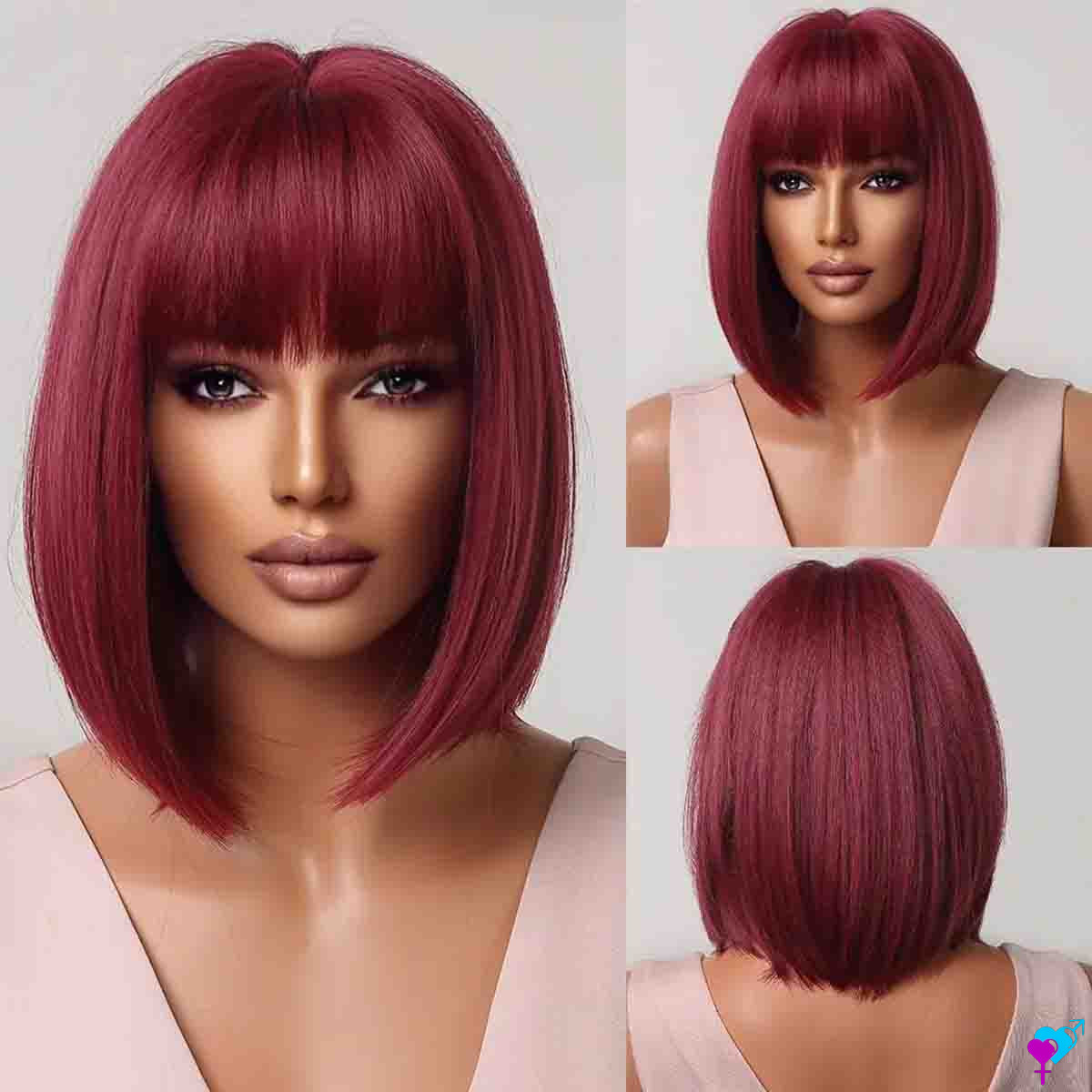 Perruque Longue Droite Synthétique 100 Cm Noir - Avec Frange Et Filet à Cheveux - Pour Cosplay, Halloween, Soirée Déguisée - Résistante, Réglable, Légère